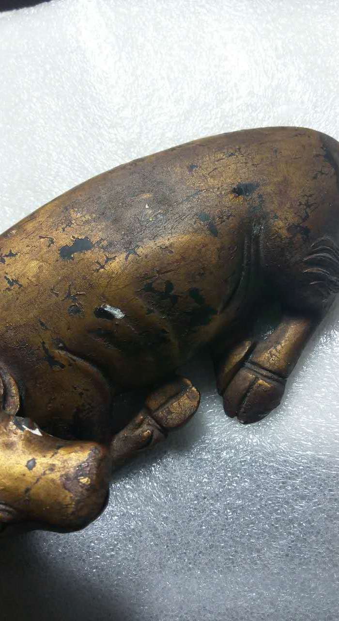 回流清代老铜牛