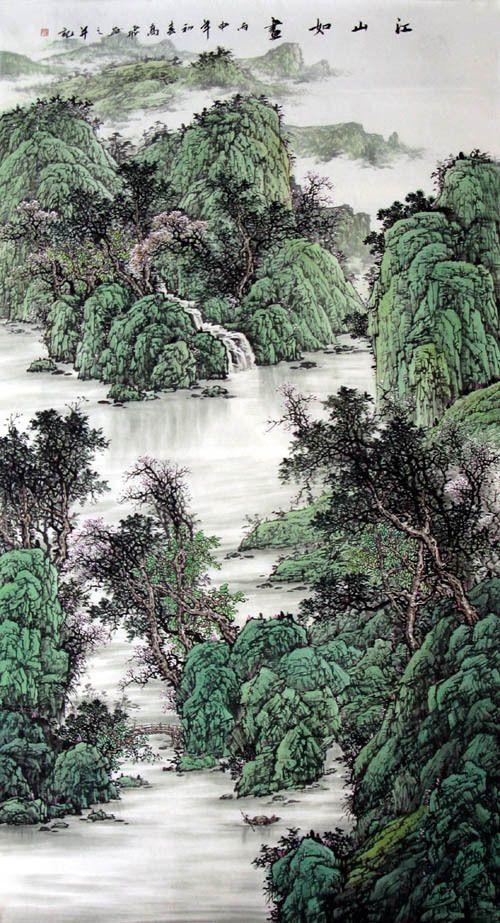 高飞·六尺中堂山水