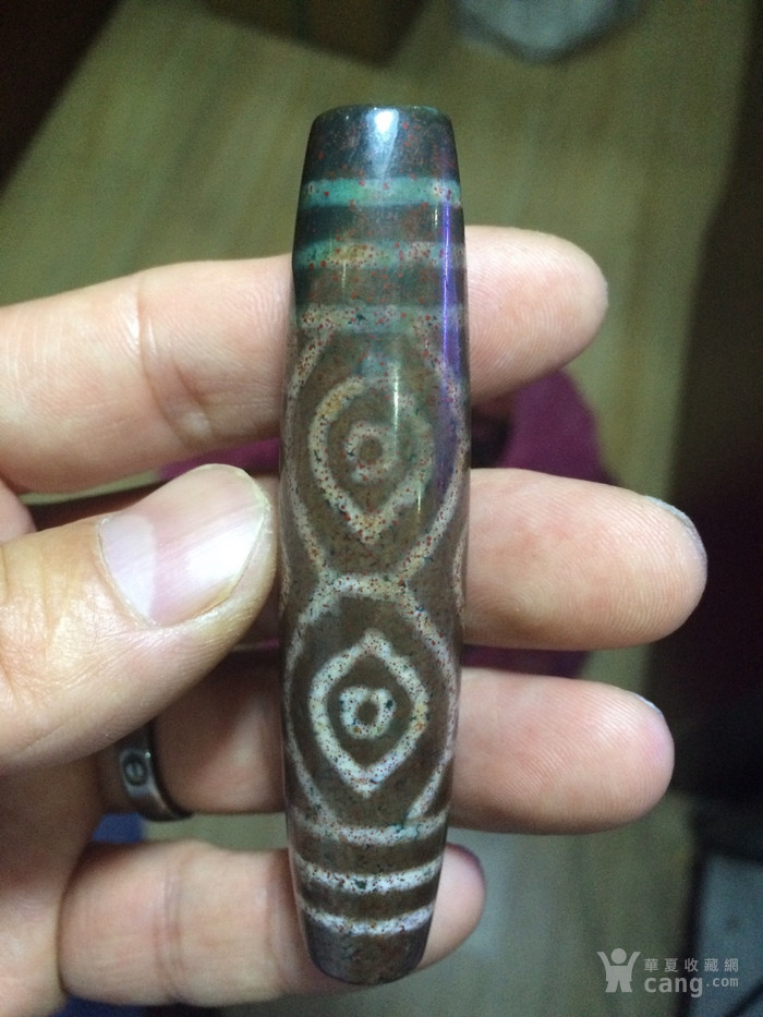 天降石满朱砂图腾天珠68颗