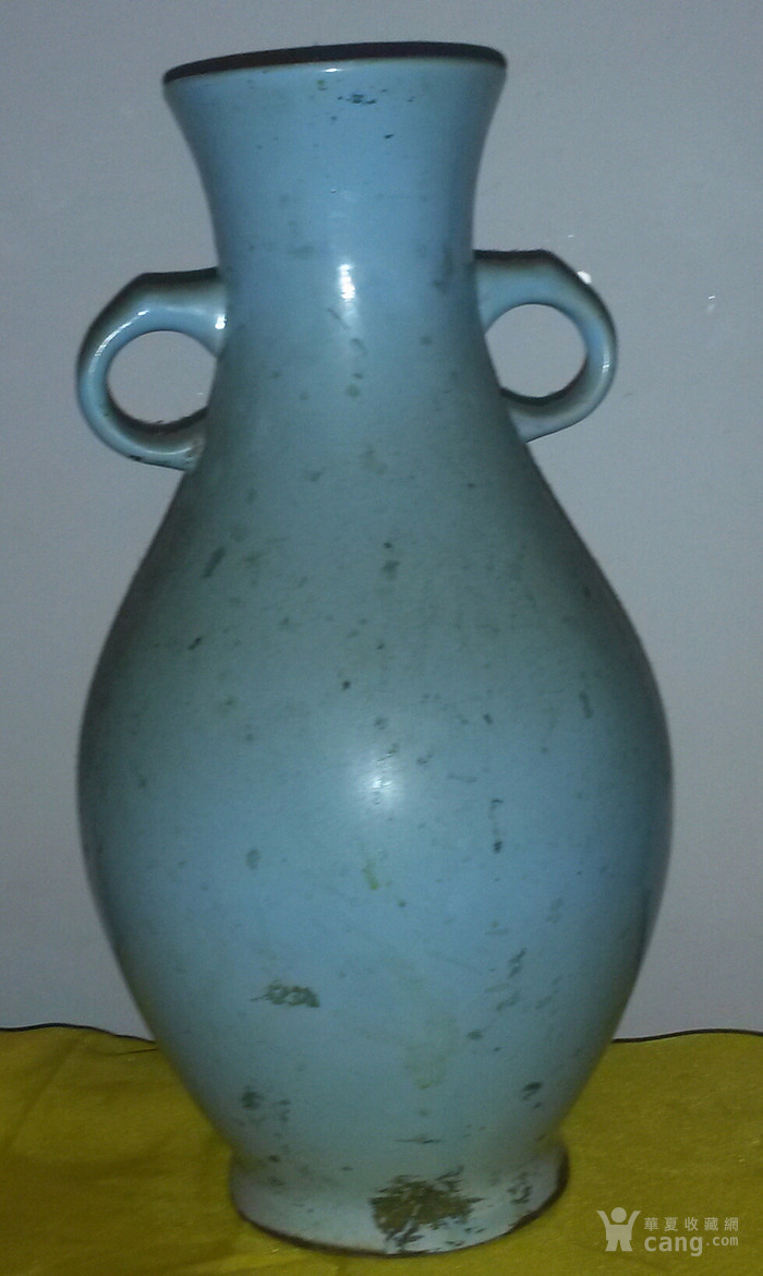 民国仿汝窑双耳瓶