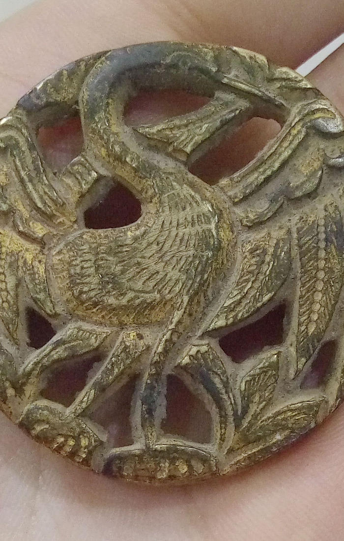 【【明代铜鎏金凤凰一对】】