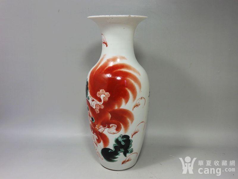 晚清名家黄金盛作太师少保绘画赏瓶