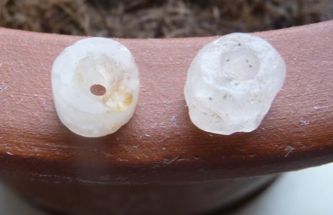 西周水晶1.0珠子一对