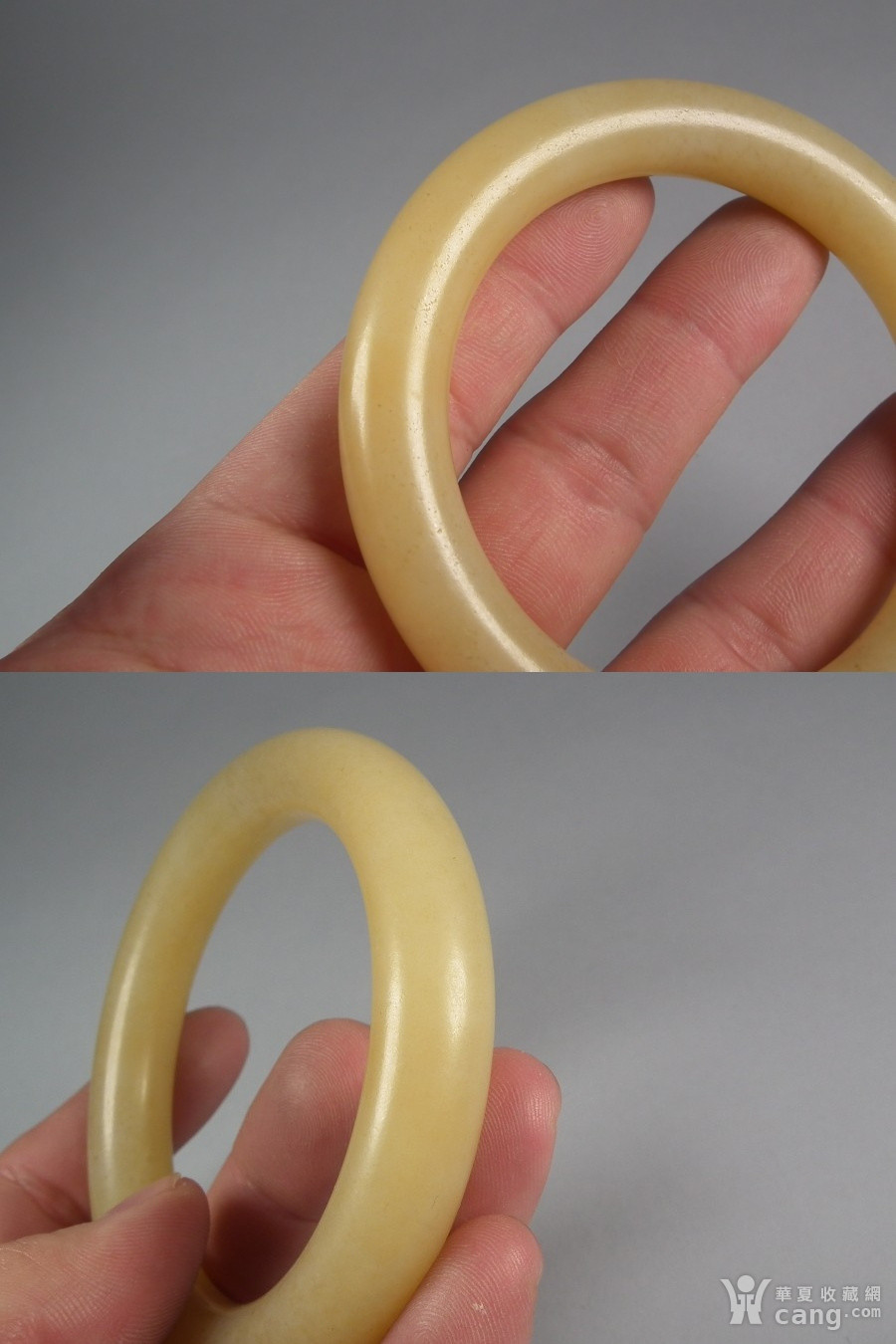 明代和田黄玉大圆手镯