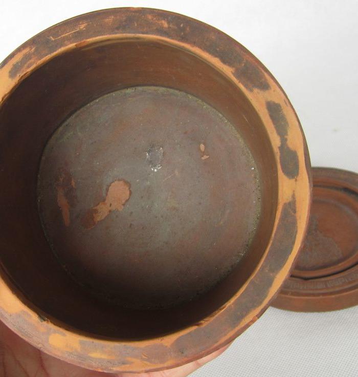 民国陶器雕刻八仙人物蟋蟀罐