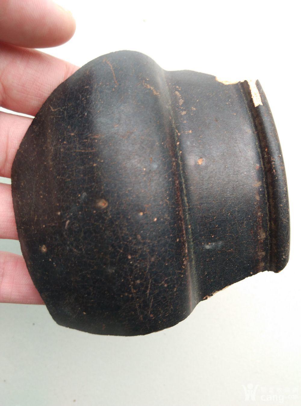 吉州窑黑釉渣斗标本