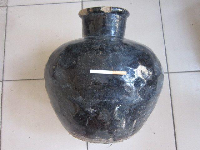 明清黑釉大肚将*酒坛子