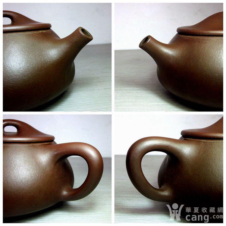 国工~方开明制~全手工包浆石瓢满瓢壶~老紫砂壶420cc左右