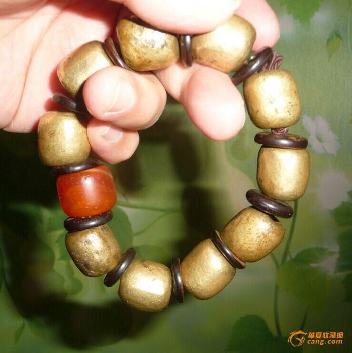 明代风磨铜珠子手串