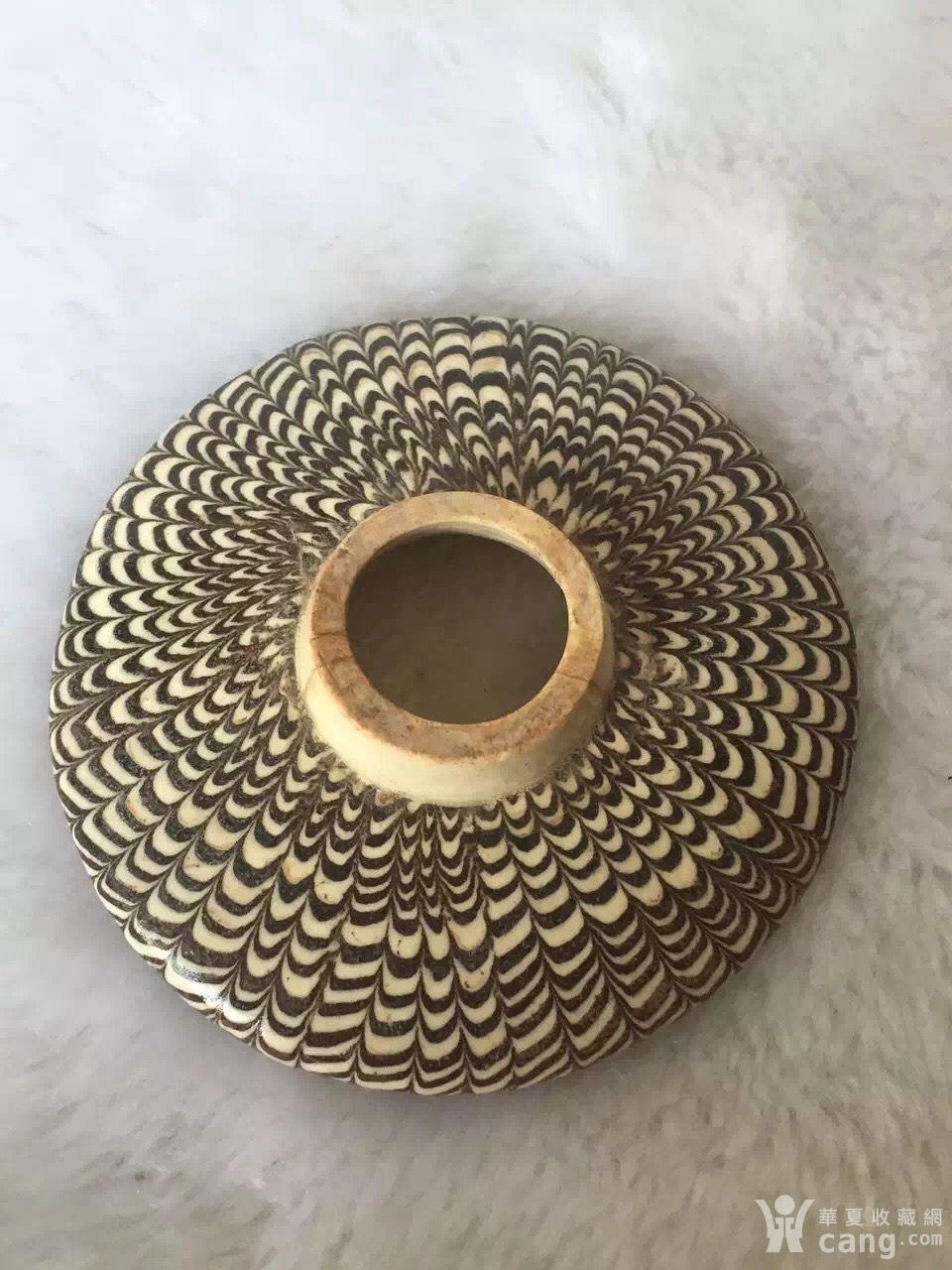 北宋当阳峪窑绞胎盏拖,(残)