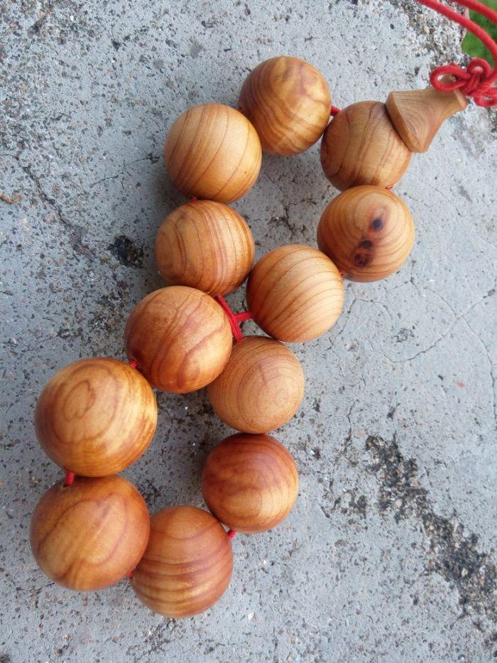 七星级赣产脱骨《虎贲*》陈化高油高香蜜香柏2.0cm佛珠手串