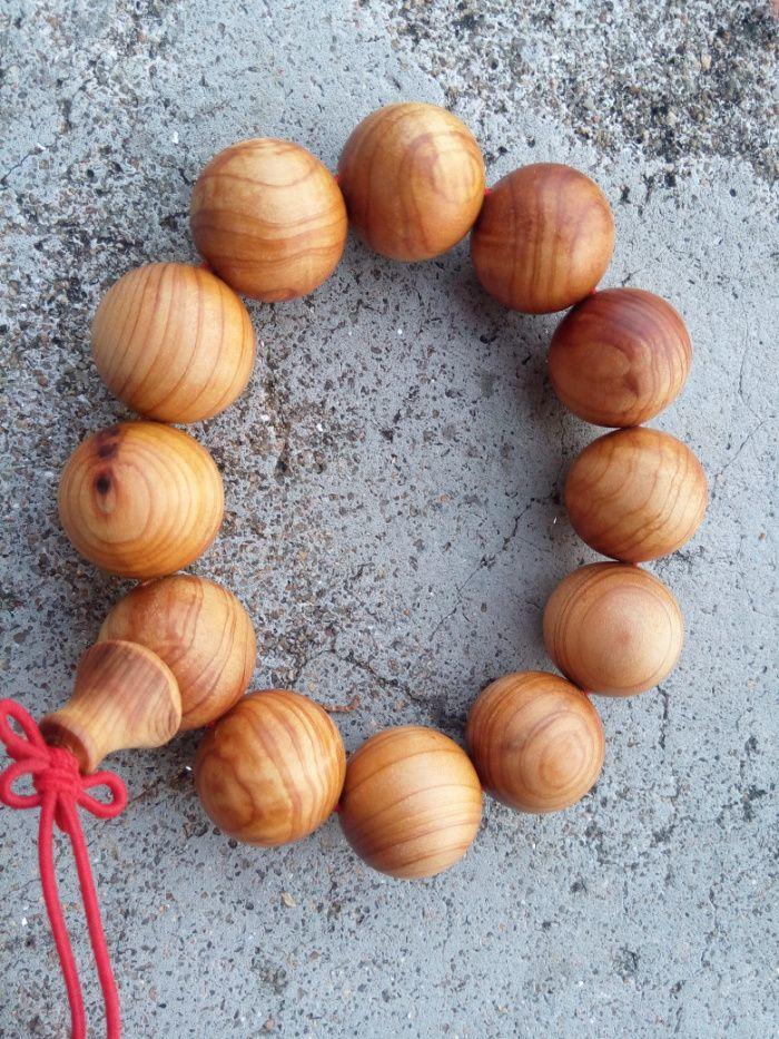 七星级赣产脱骨《虎贲*》陈化高油高香蜜香柏2.0cm佛珠手串