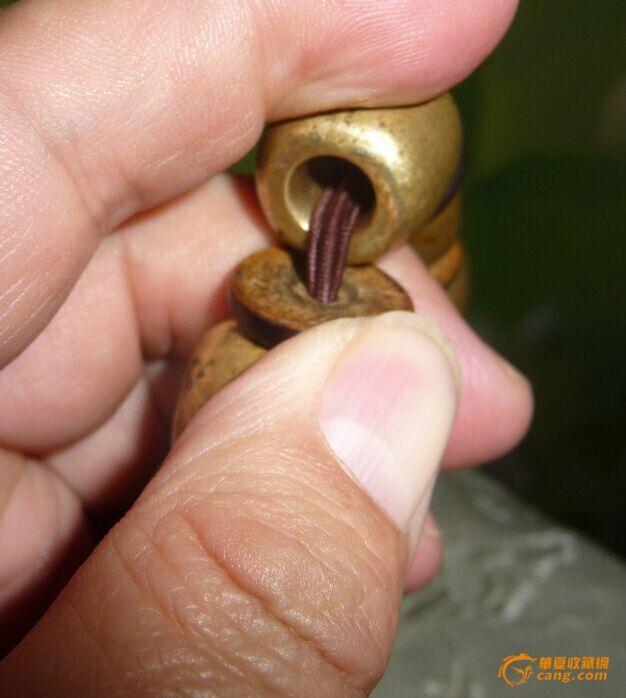 老风磨铜珠子手串