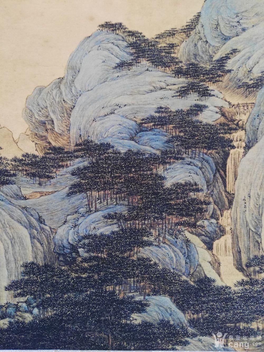 清代任熊万松叠翠山水画