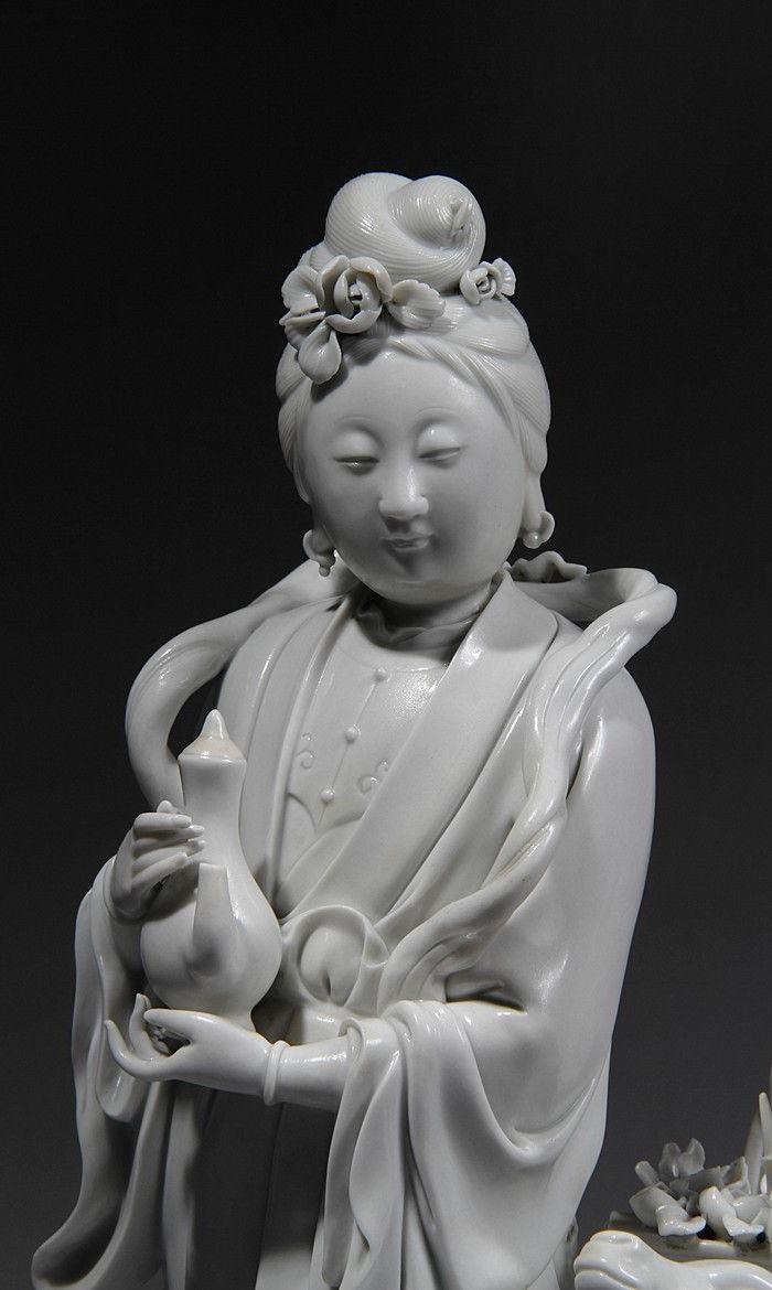 清晚期 德化博及渔人款麻姑献寿