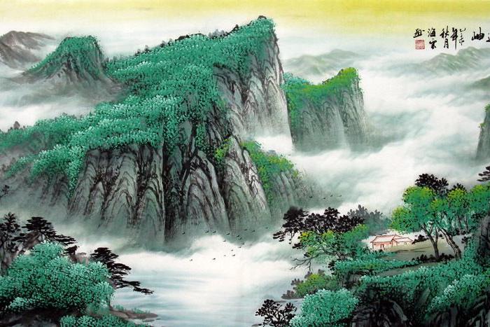 覃海云·四尺青绿山水