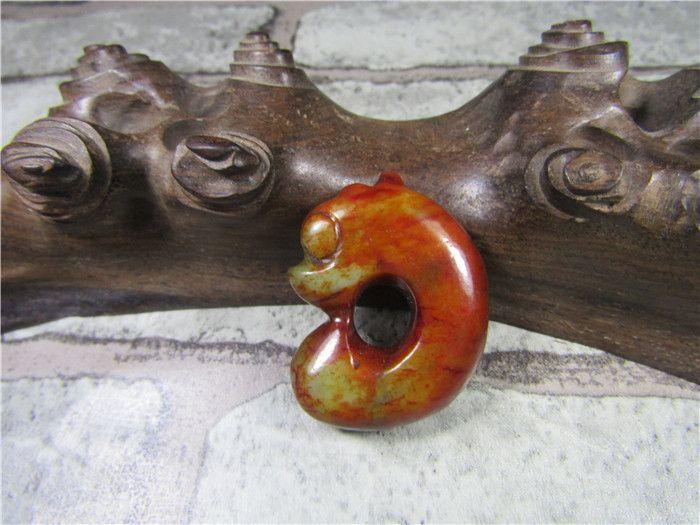 古玉老玉 老和田玉 朱砂沁 玉烛龙 玉器* 玉