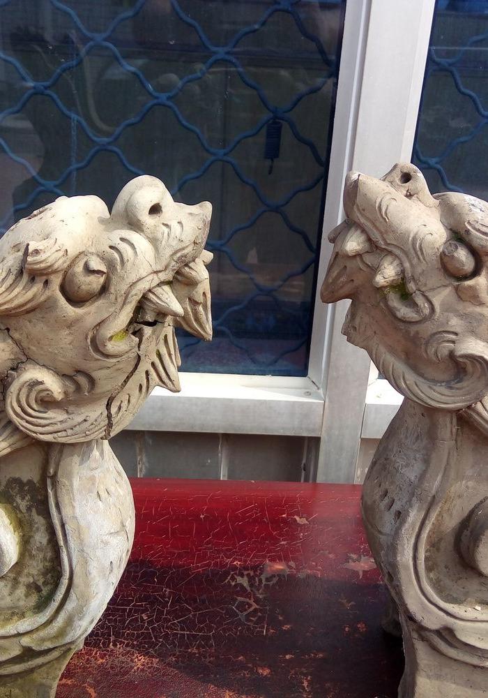 一对明代龙脊兽