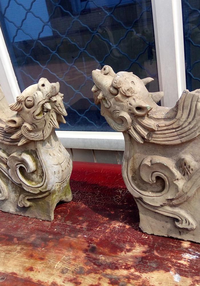 一对明代龙脊兽