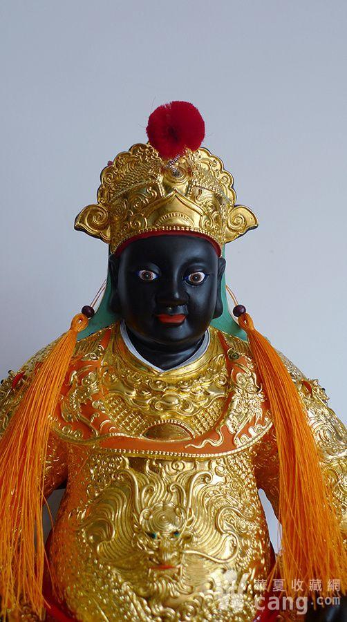 48厘米樟木雕 漆线雕 广泽尊王 郭圣王 圣王公