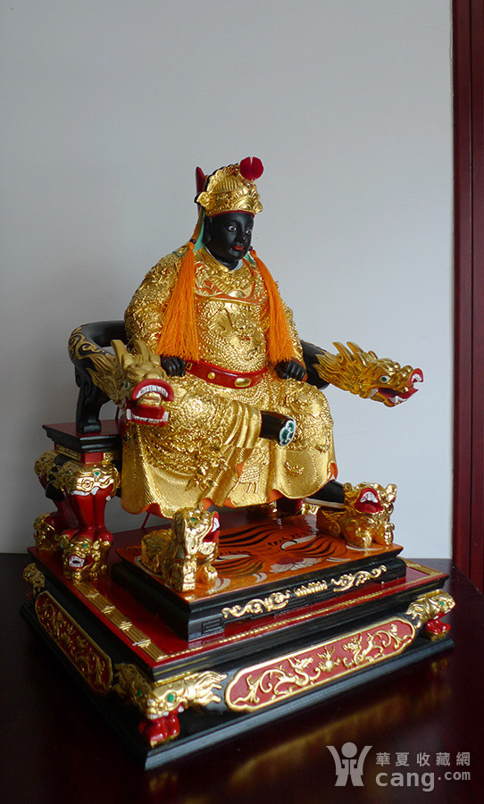 48厘米樟木雕 漆线雕 广泽尊王 郭圣王 圣王公