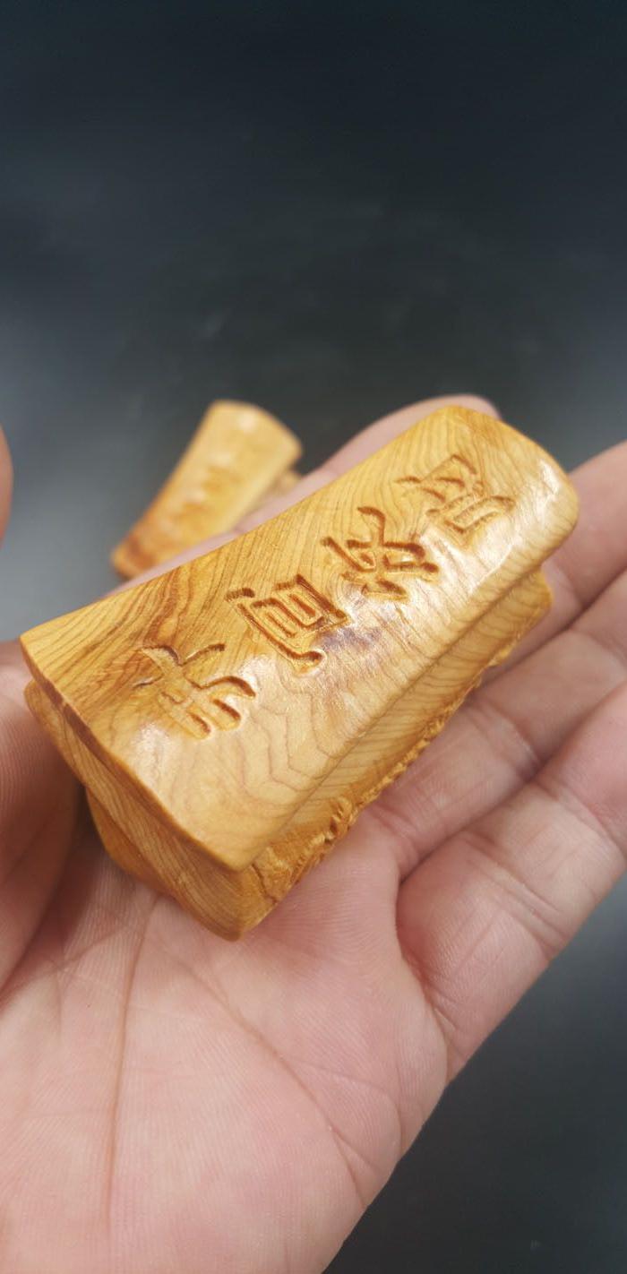 木艺 崖柏升官发财手把件 挂件 特价包邮