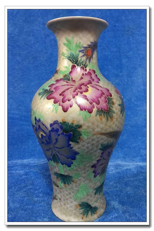 金丝珐琅彩花鸟瓶一对