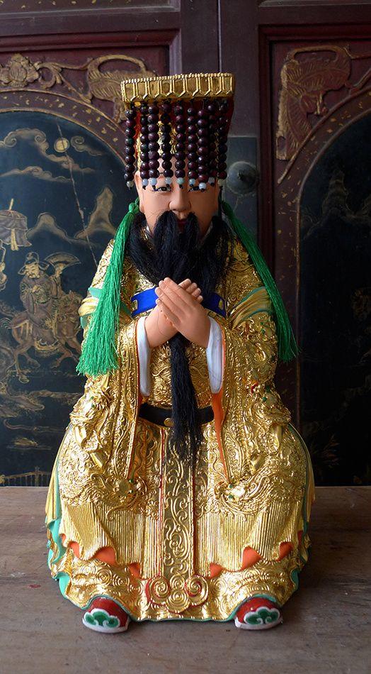 57厘米樟木雕 漆线雕 九龙玉帝 玉皇大帝 精品中的精品