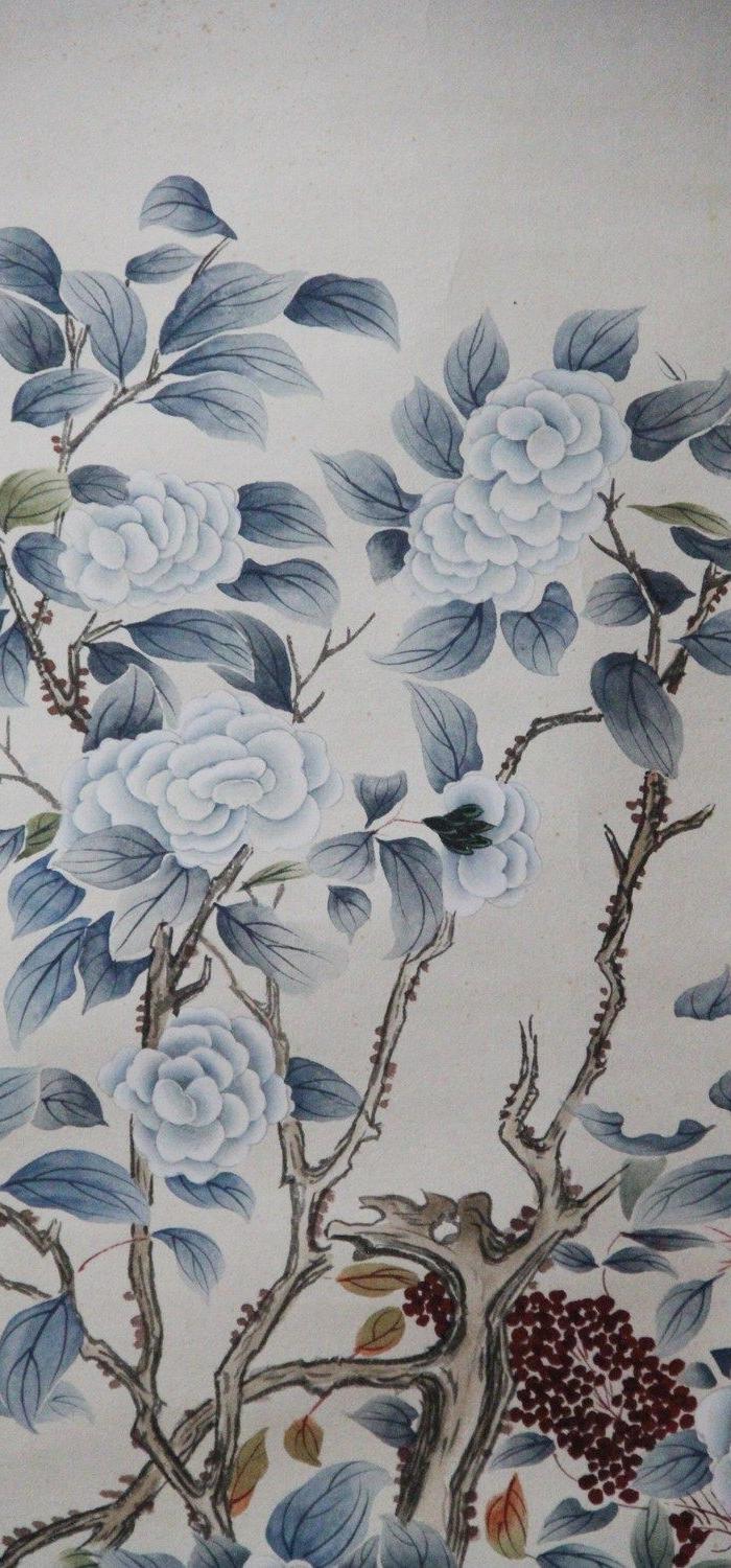 金城花鸟立轴