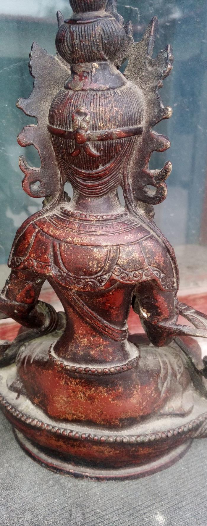 清代鎏金铜度母佛像