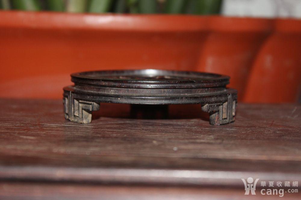 清代小叶紫檀金钱底座工好