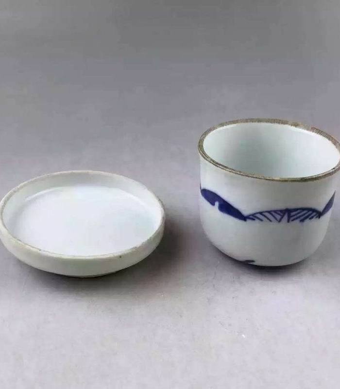 清光绪青花山水摇宝