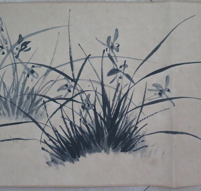 郑板桥兰花长卷,板桥兰花,板桥画兰花_大山谷图库