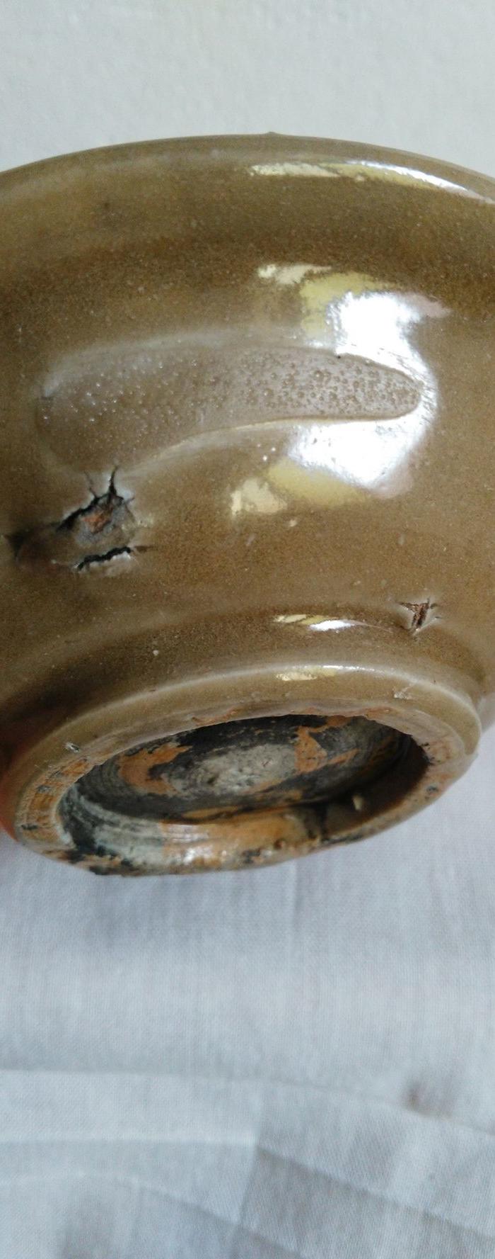 元代龙泉窑【小名品】黄釉折沿双鱼洗