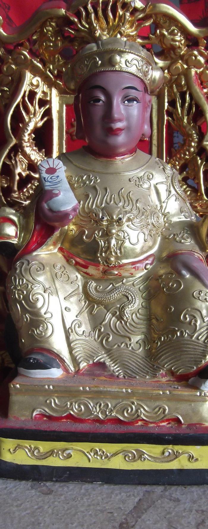 定福灶君司命神像摆件,保内心全实木香樟木雕刻,外漆线雕好看