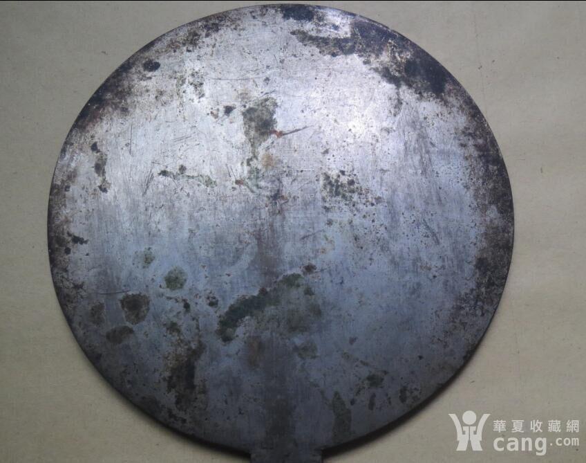 清代五福报喜手柄铜镜1枚