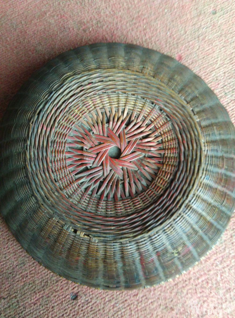 民国精工针线篾盆