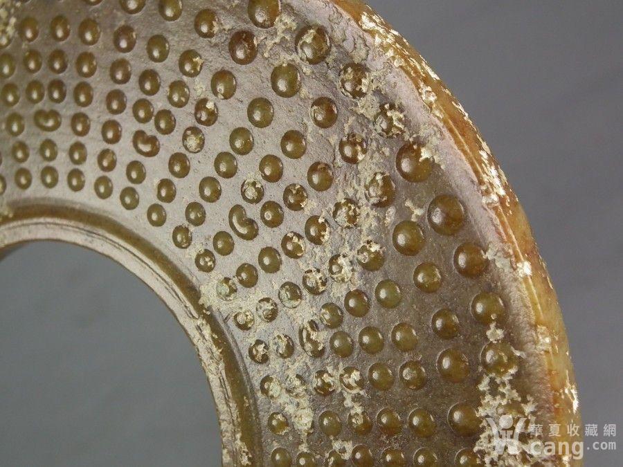 战汉和田青白玉满工乳钉纹带灰皮大圆玉璧