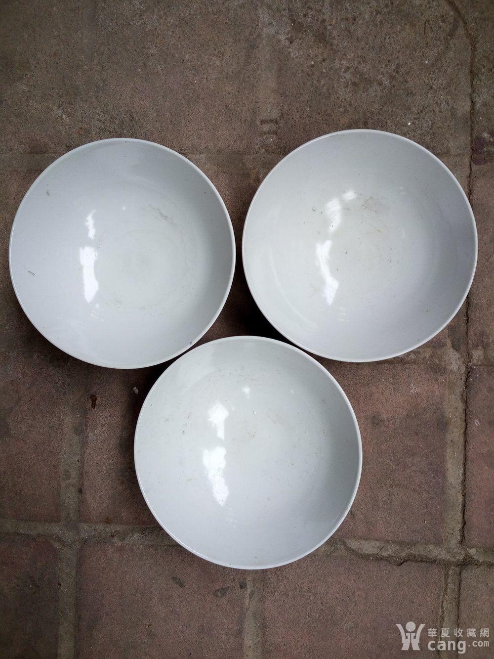 五六十年代大蓝边碗3只
