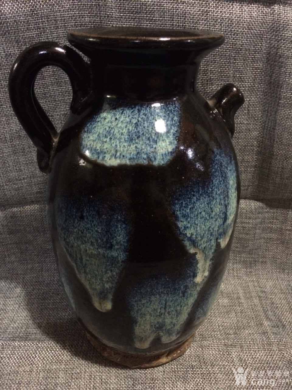 瓷器 高古 唐鲁山窑花釉执壶