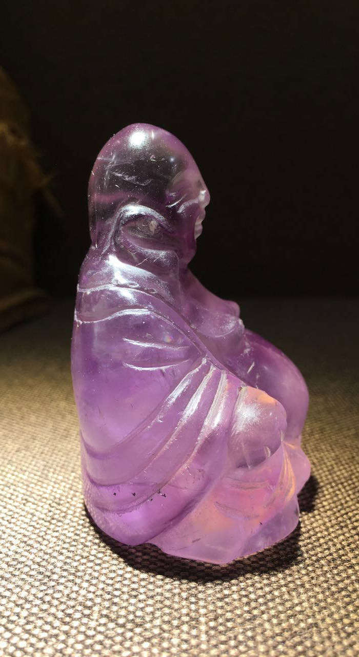 紫水晶弥勒佛摆件