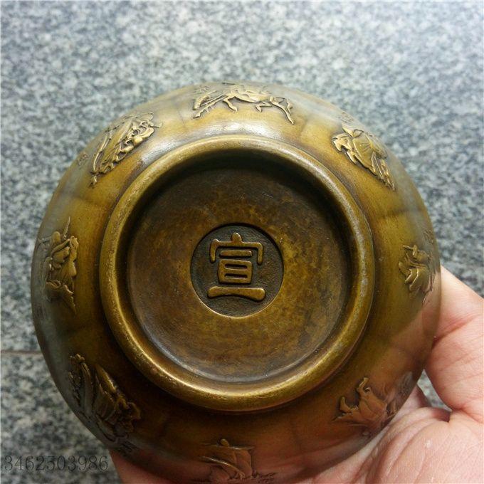 八仙小铜碗包邮 仿古古玩铜器 木器 瓷器 竹雕 古玩收藏