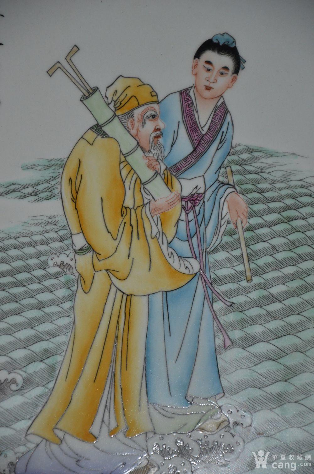 民国王大凡作粉彩八仙过海瓷板画四条挂屏38.5*26