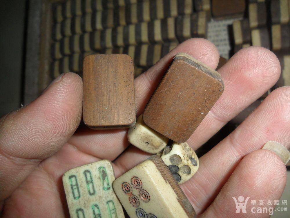 国竹子镶骨头麻将119口《带两个骨头摇塞子》