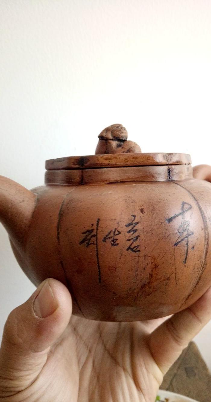 民国云石刻紫砂壶