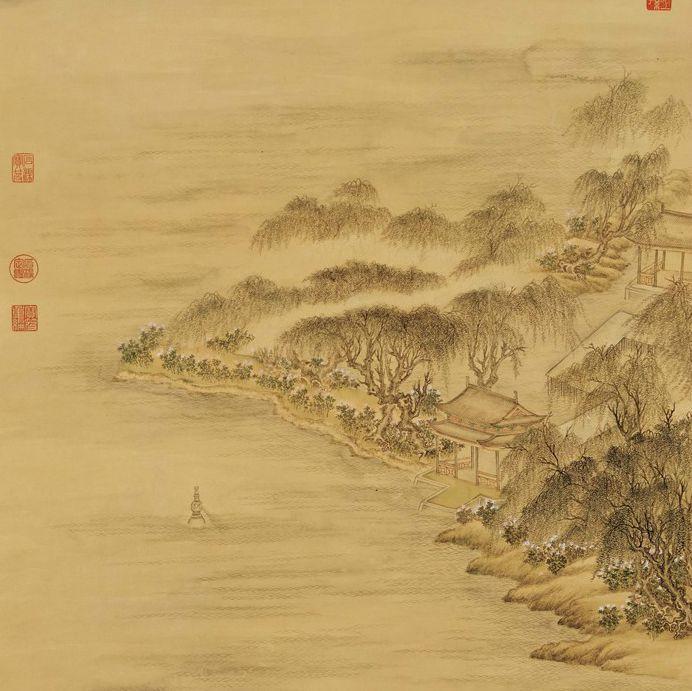 清 董邦达 西湖八景三潭印月