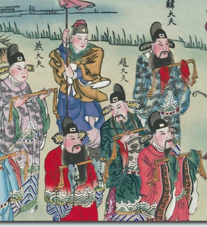 天津杨柳青年画六国封相