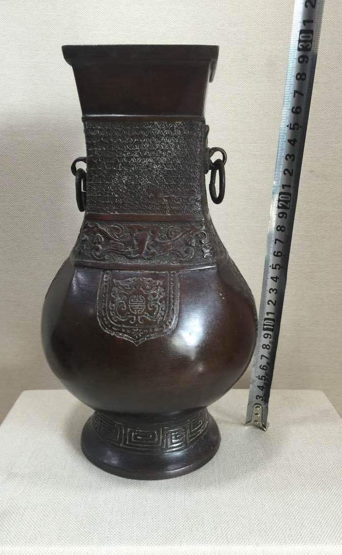 明代黑漆古铜钫_明代黑漆古铜钫价格_明代黑漆古铜钫图片_来自藏友何