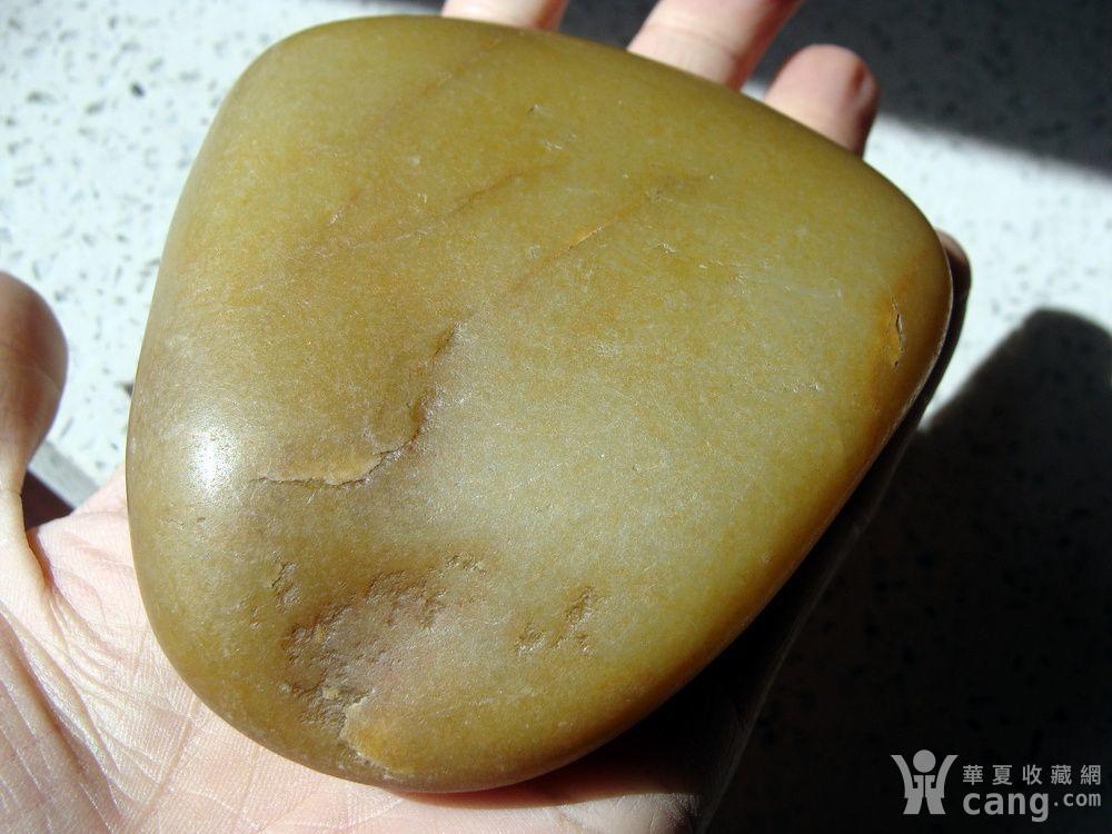 一块美品老坑料新疆和田玉黄沁重460g籽料籽玉原石_地摊交易_华夏收藏