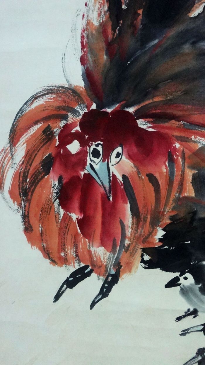 公鸡图立轴